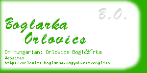 boglarka orlovics business card